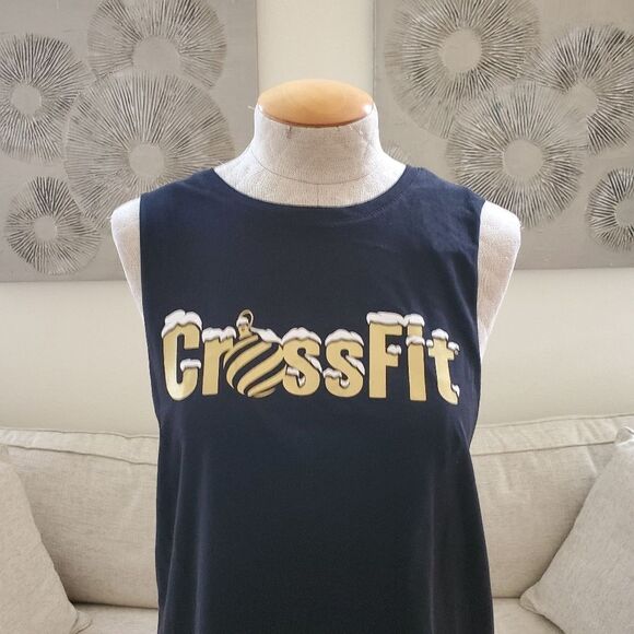 Reebok CrossFit Christmas Muscle Tank Top sz Lg - Picture 3 of 11